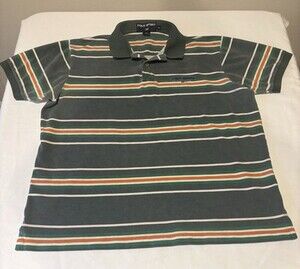 Polo Sport Ralph Lauren XL Shirt Mens Green Striped Vintage Preppy Streetwear